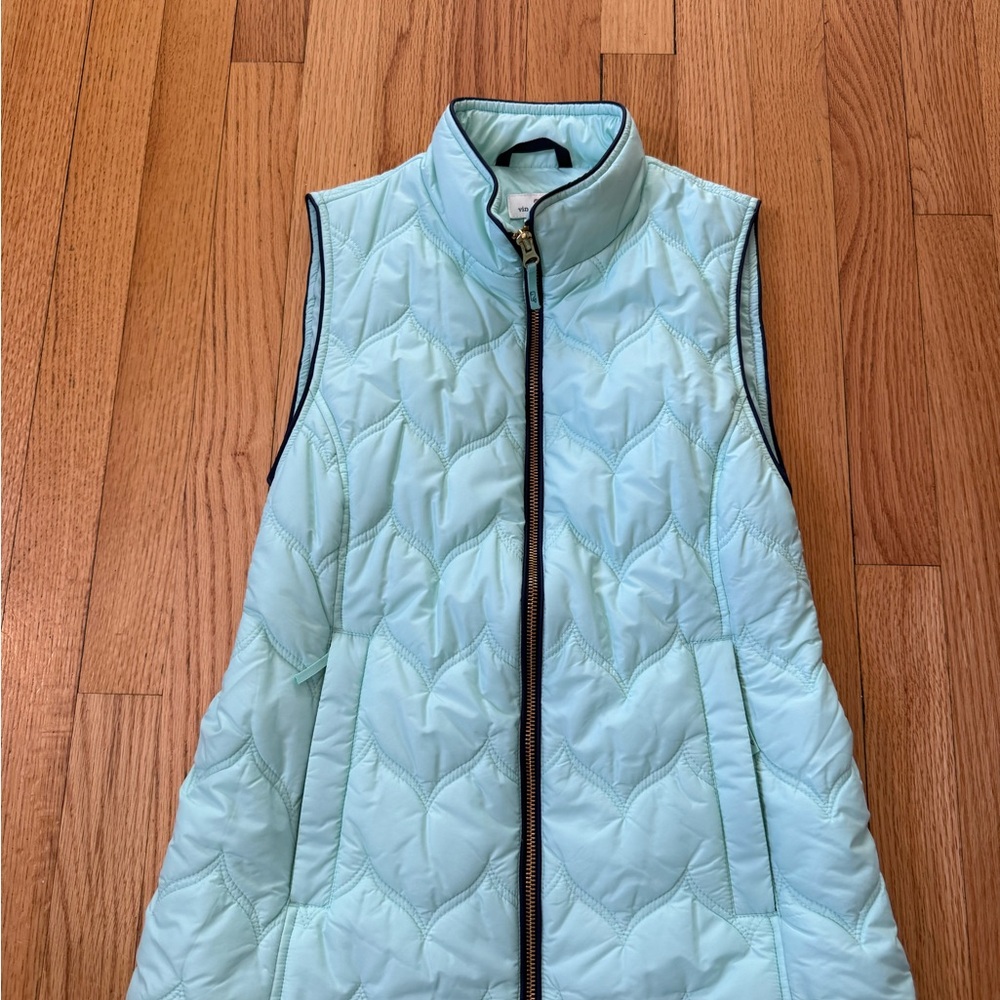 Vineyard Vines Blue Quilted Vest XS EUC